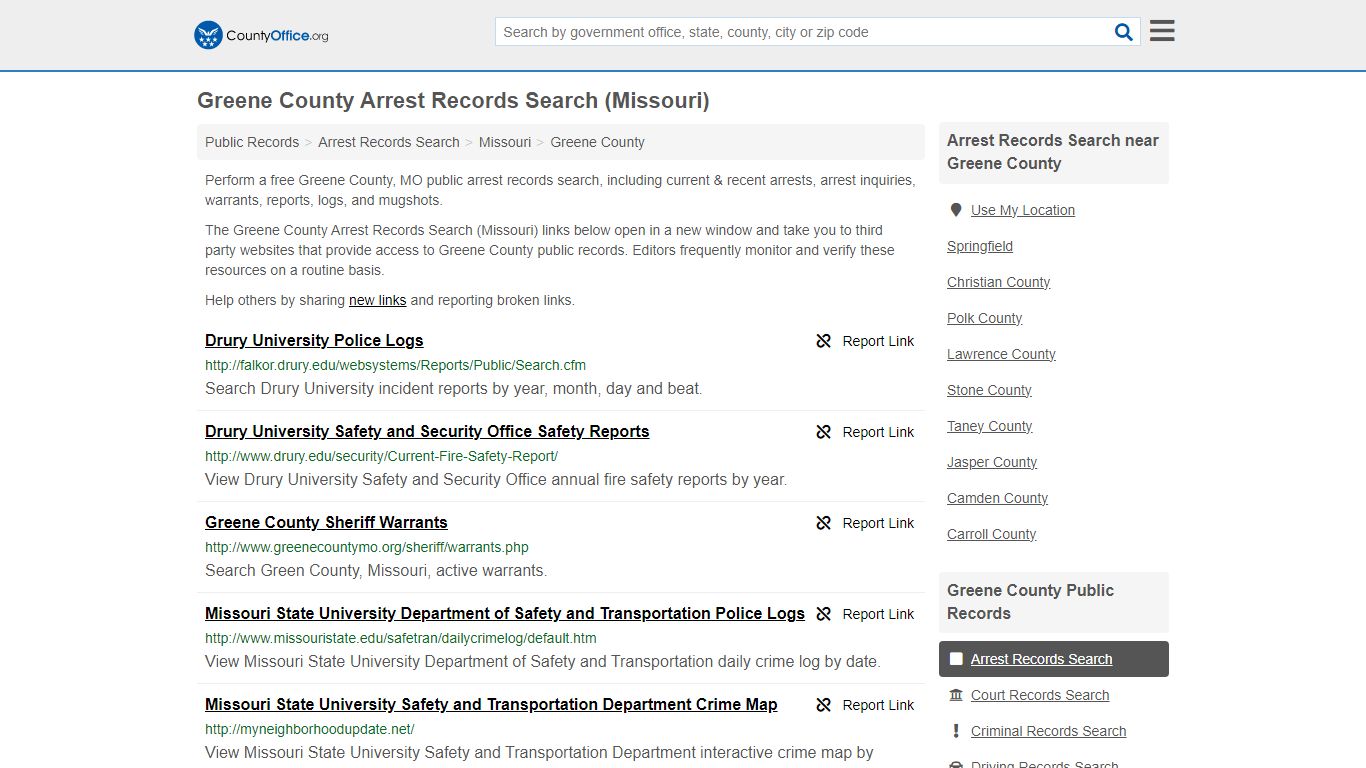 Arrest Records Search - Greene County, MO (Arrests & Mugshots)